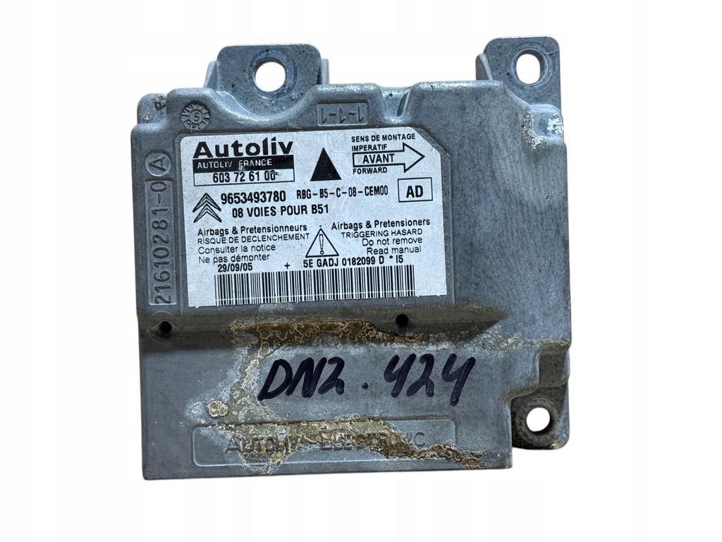 фото №1, Модуль датчик подушка безопасности citroen c4 i 9653493780