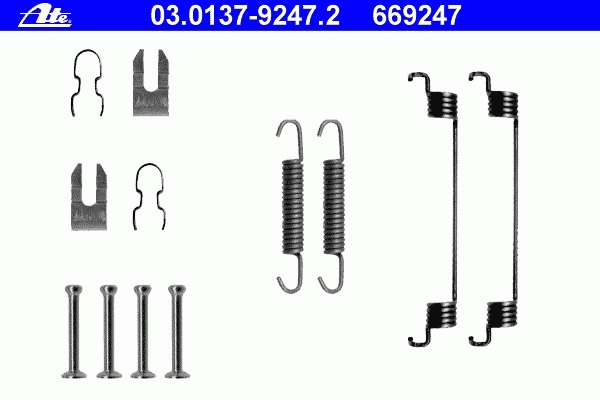 03.0137-9247 ate пружины к колодка тормоза fiat punto 99-05 +abs Киев