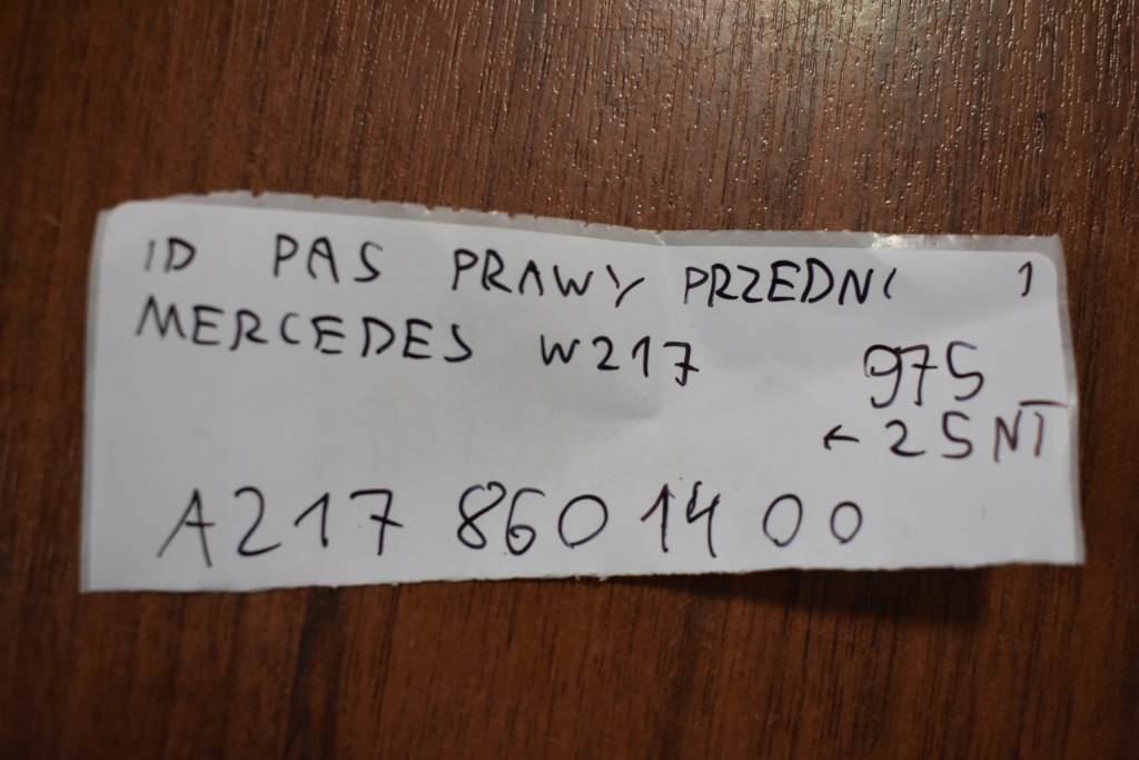 Idealny ремень правый передний mercedes w217 1 Оригинал