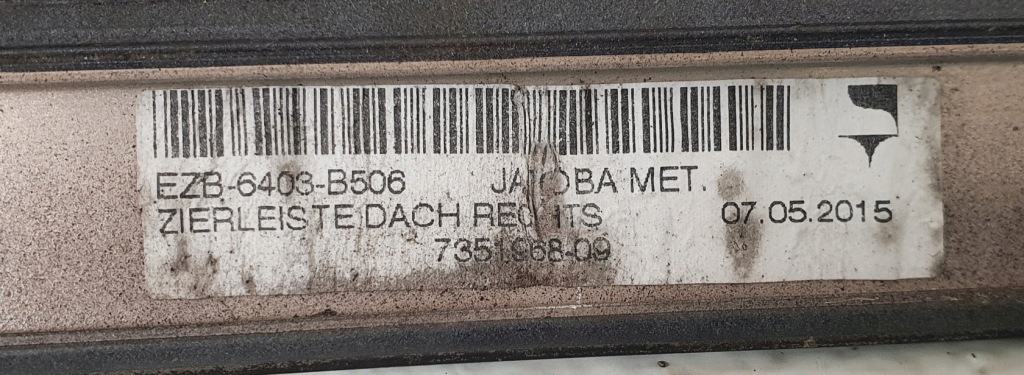 фото №6, Молдинг крыша правая jatoba металлик bmw b65 5 f07