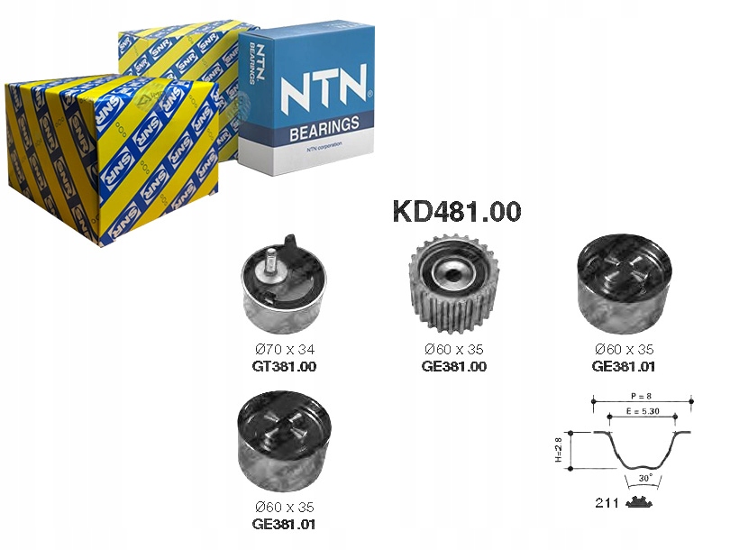 фото №1, Snr комплект - набор ремень распределительного вала k015241 rs1250