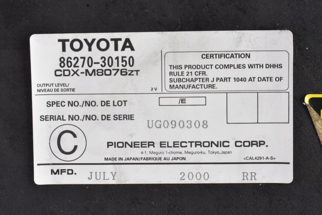 фото №6, Чейнджер дисков cd 86270-30150 lexus gs 300 2 ii 00-04