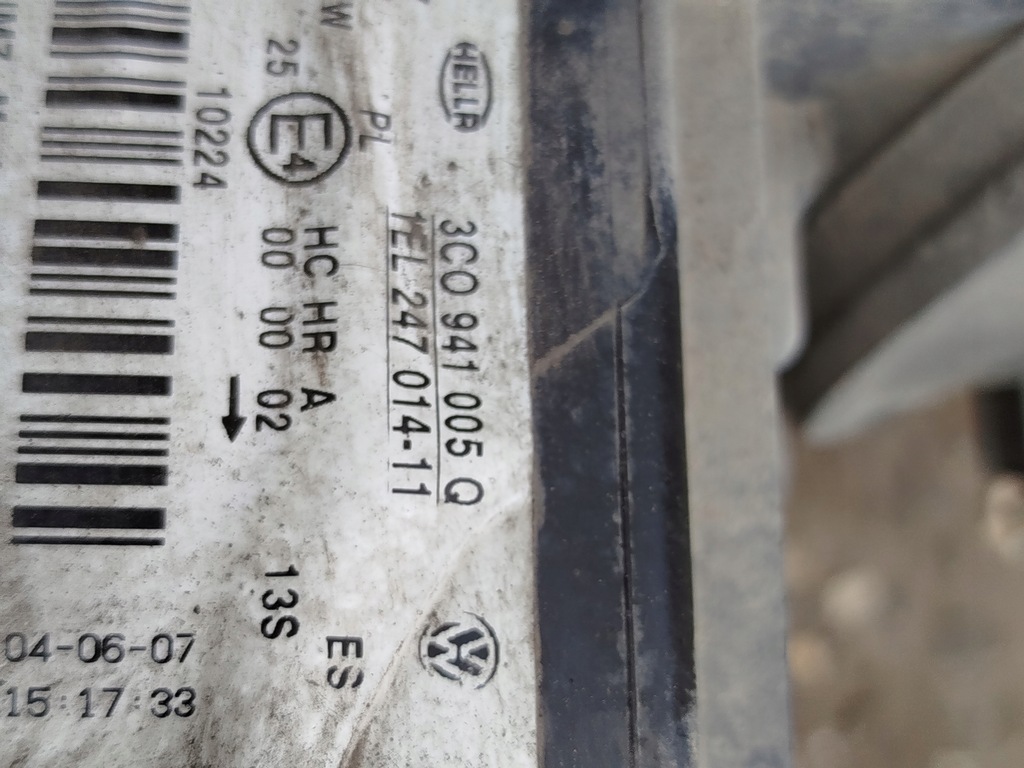 фото №9, Лампа ліва лівий перед vw passat b6 3c0941005q