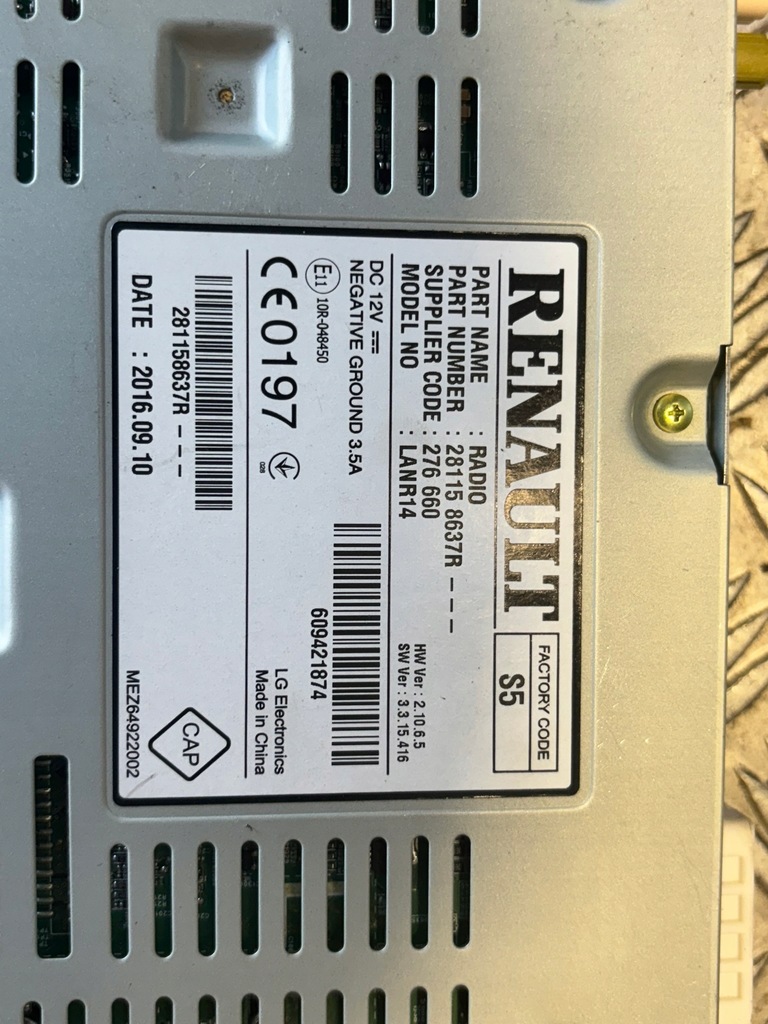 фото №2, Радіо навігація renault scenic iv 4 оригінальний номер 281158637r