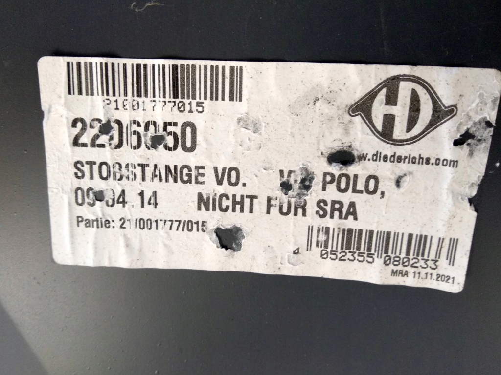 фото №11, Бампер перед vw polo v 6r1 6c1 2009-2014 2206050