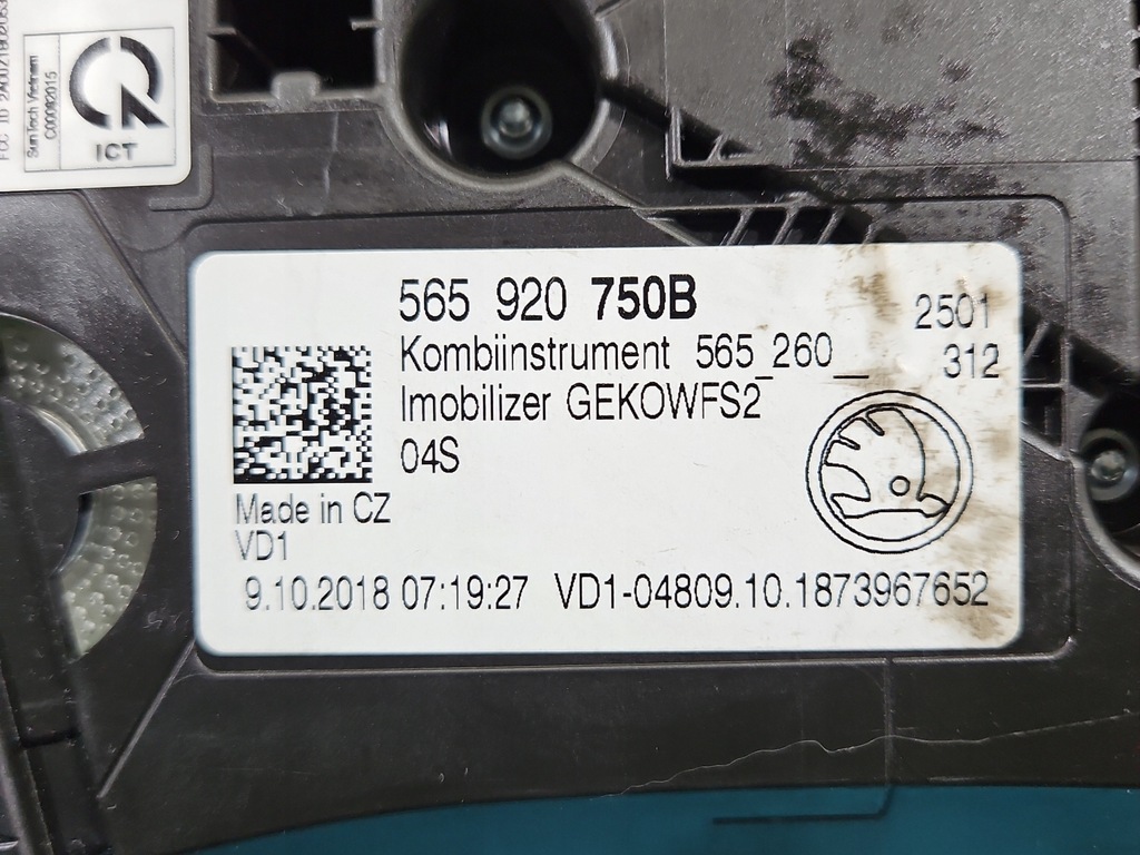 фото №8, Лічильник skoda karoq 565920750b 1.5 tsi europa