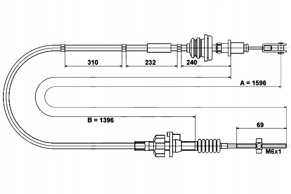 фото №1, Ate трос сцепления citroen c1 peugeot 107 toyota a