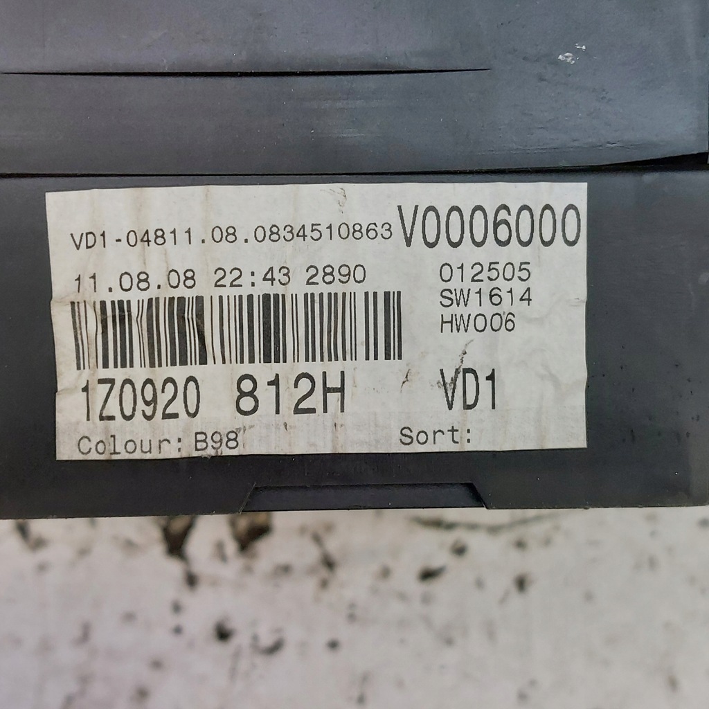 фото №12, Skoda octavia 2 ii 1,9tdi счетчик приборы 1z0920812h