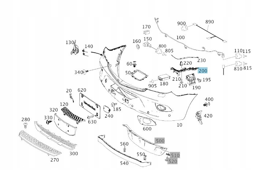 фото №3, Напрямна напрямна r бампера mercedes sprinter 906