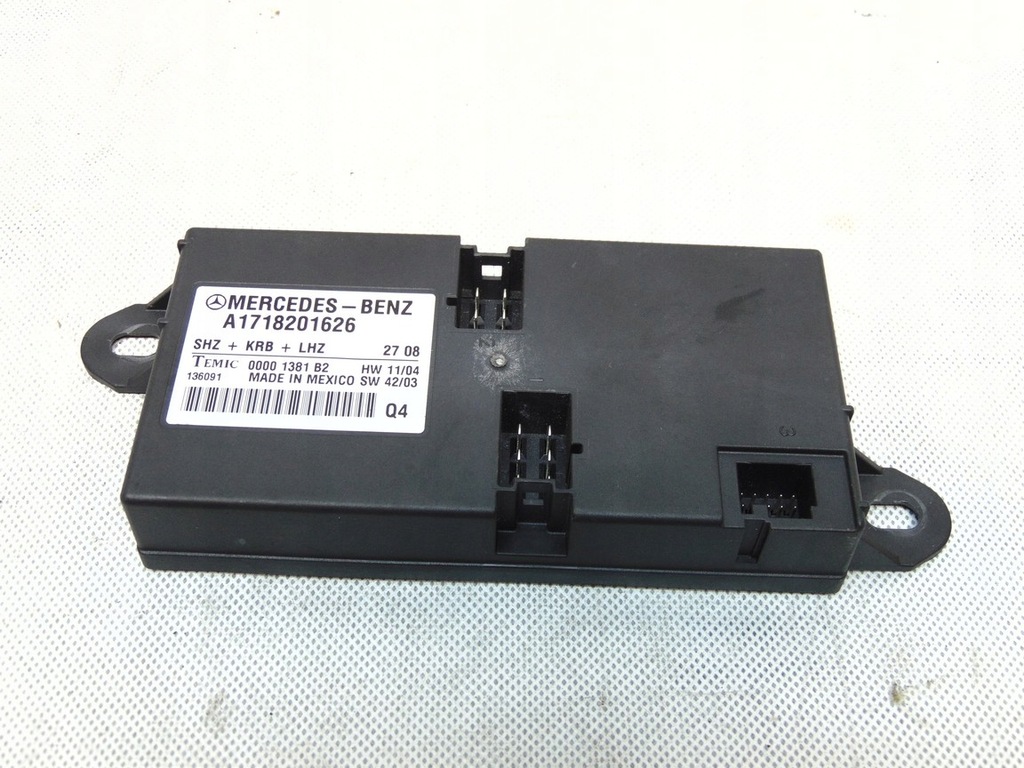 фото №1, Модуль блок керування сидіння a1718201626 mercedes slk r171 w171 04-11r