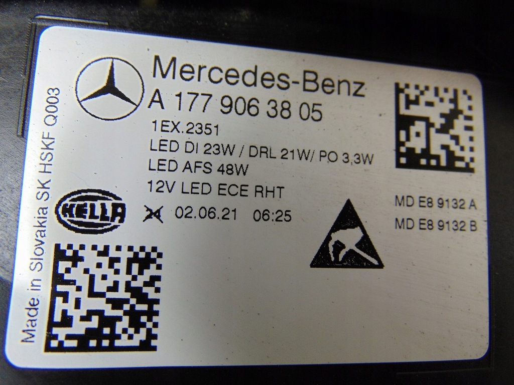 фото №16, Лампа права перед mercedes w177 europa a1779063805