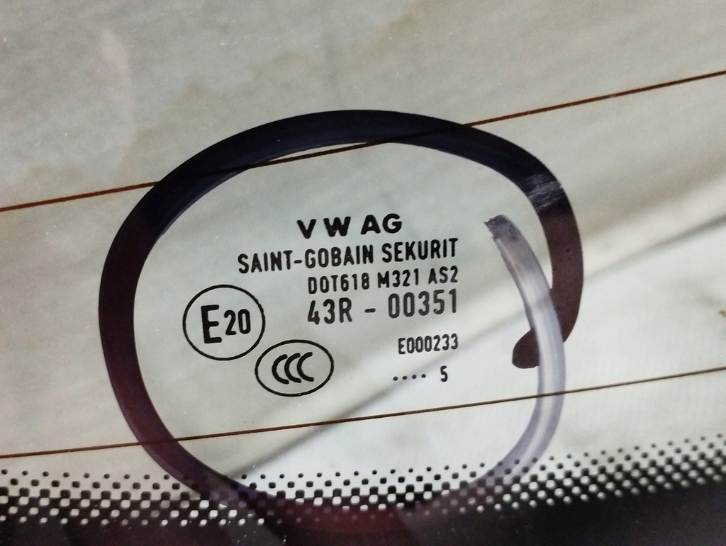 фото №2, Стекло задняя skoda rapid 2012- as2 оригинал