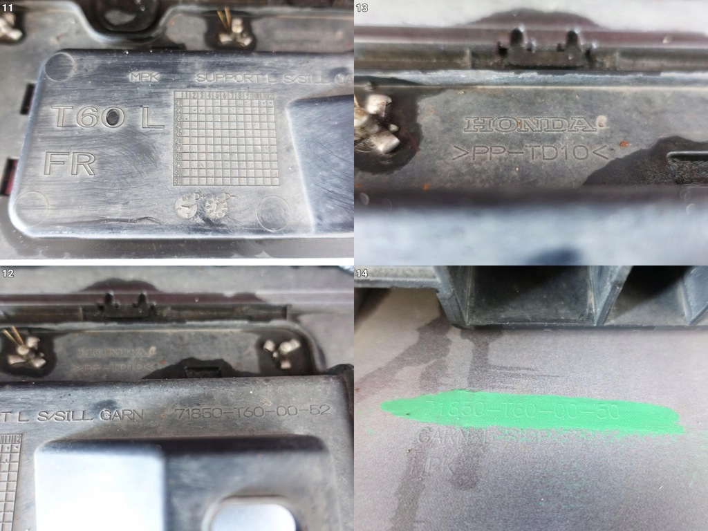 фото №12, Honda civic xi 11 fl5 type r 22- порог левый молдинг накладка защита