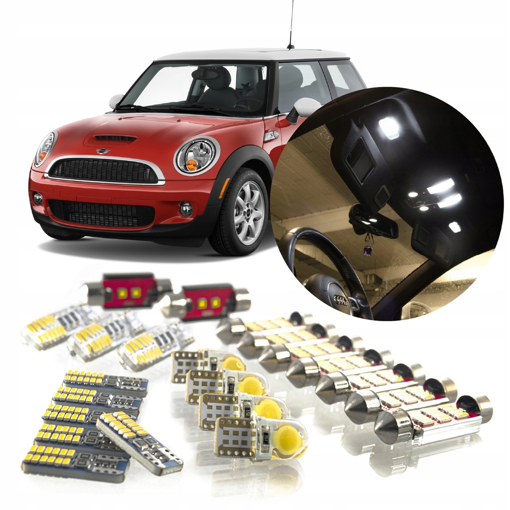 фото №1, Mini cooper r50 r53 - набір освітлення салону led! vip