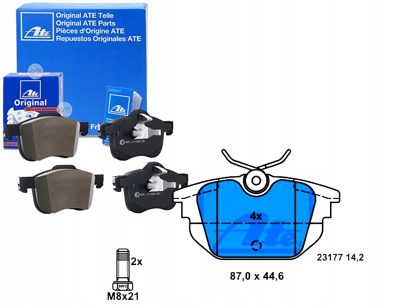 фото №1, Тормозные колодки тормозные alfa romeo 145 146 155 gtv spider