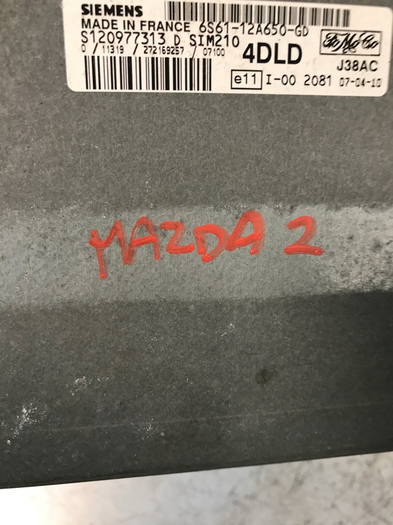 фото №5, Бортовий комп'ютер двигуна mazda 2 dy 6s61-12a650-gd