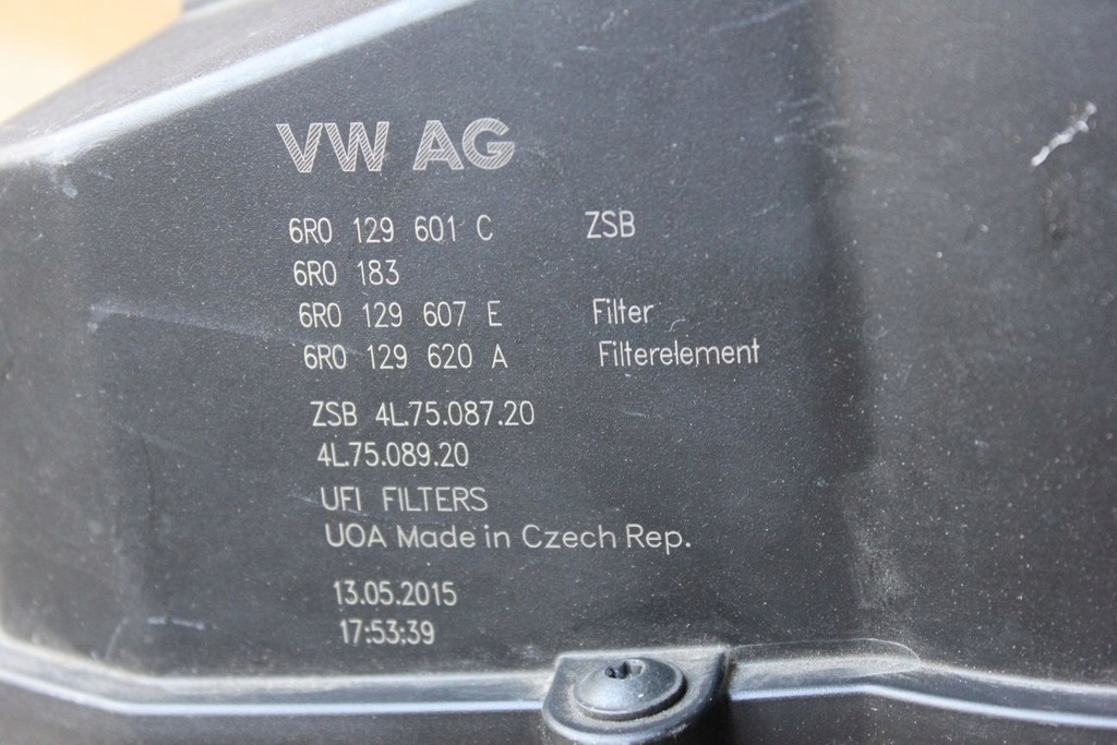 фото №6, Корпус фильтра воздуха vw polo skoda fabia seat ibiza 1.6 tdi 6r0129601c