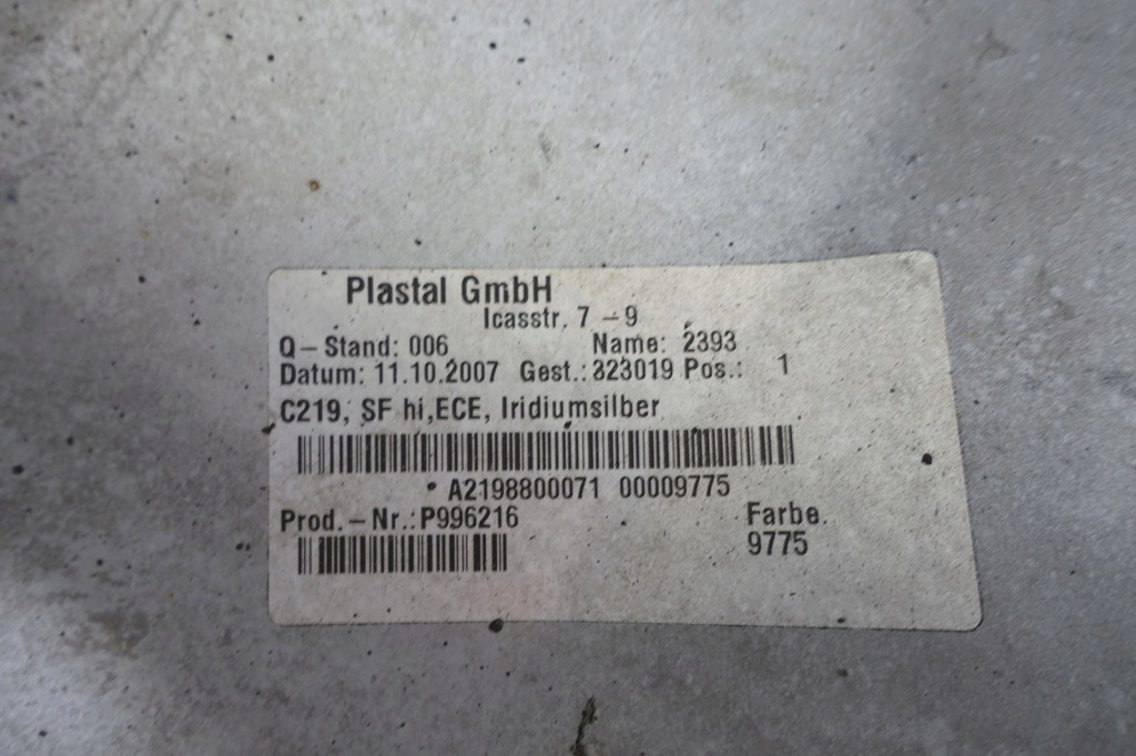 фото №15, Бампер задня задній задній mercedes cls w219 c219 219 04-08 c775 2004-2008