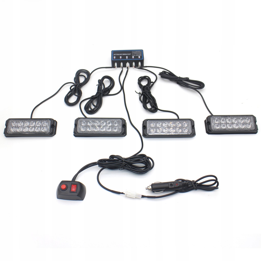 фото №11, Лампы предупредительные led эвакуатор pomoc stroboskopy kogut do решётка pomaraćzowe