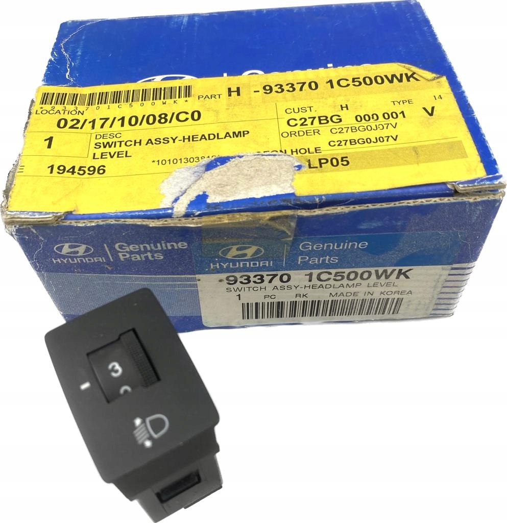 фото №1, Перемикач регулювання фари hyundai getz