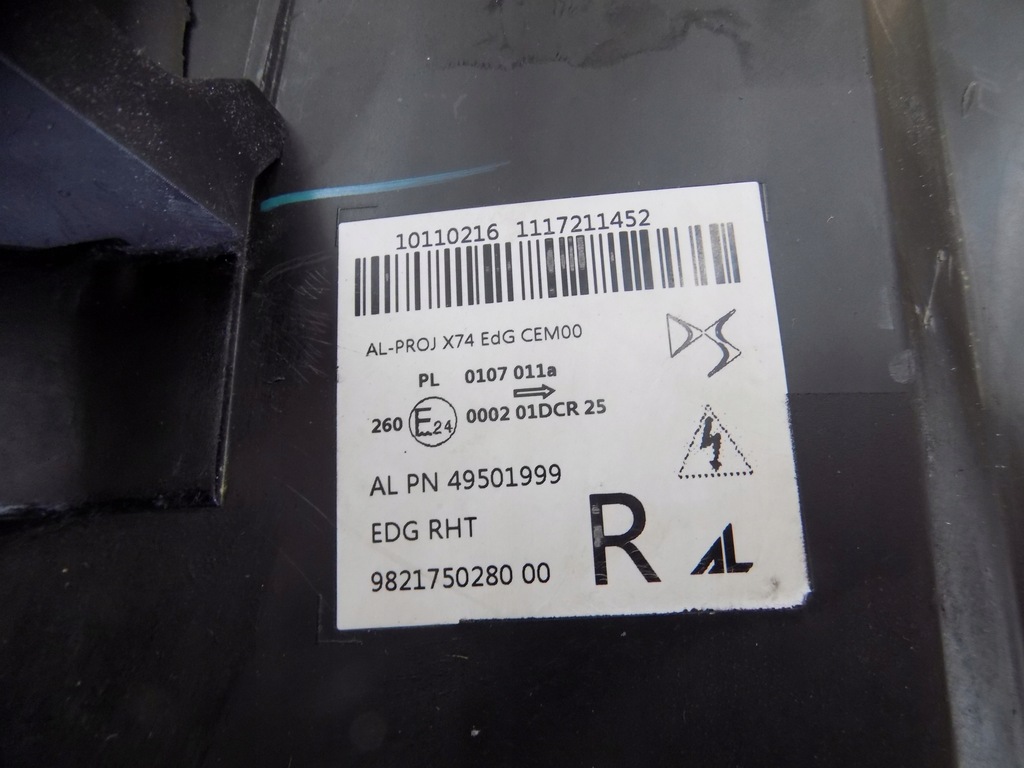 фото №12, Лампа citroen ds7 crossback права передня правий перед europa 9821750280