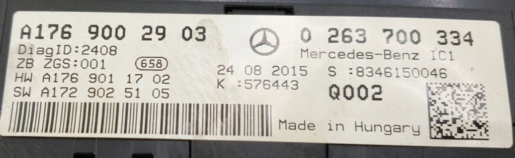 Счетчик mercedes a klasa w176 a1769002903 европа Недорого