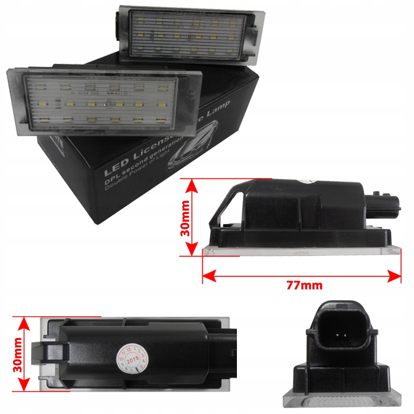фото №2, Ліхтарі номерного знака led renault espace iv laguna ii iii