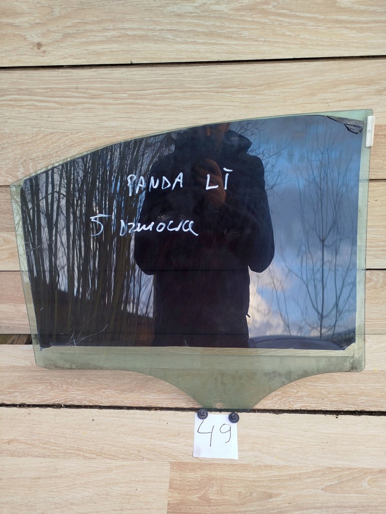 фото №1, Стекло боковая дверь левый задняя тонированная пленка fiat panda ii 5d