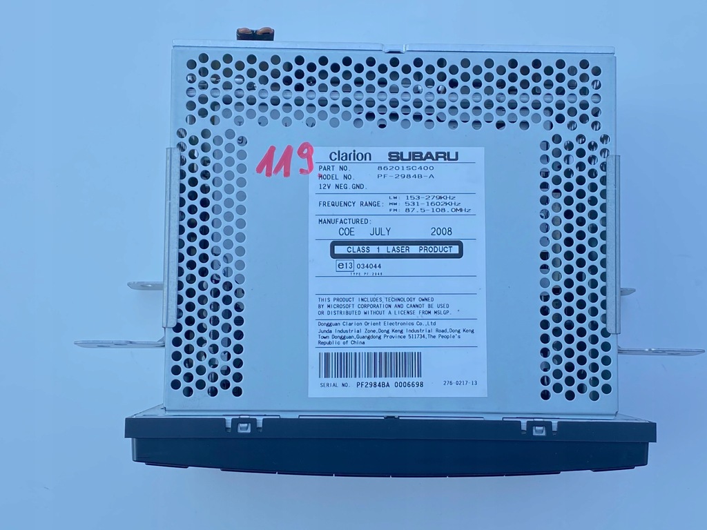 фото №6, Радіопрогравач subaru оригінальний номер 86201sc400