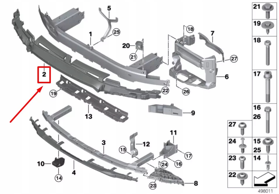 Bmw 5 g30 m передня частина бампер impact foam 8062846 51118062846 oem Доставка