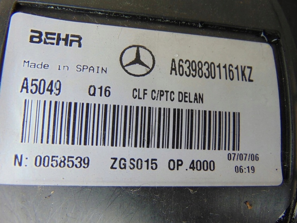 фото №10, Обігрівач кондиціонера mercedes vito 639 europa