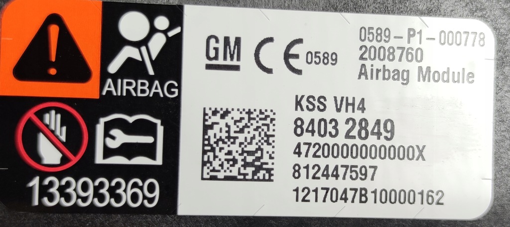 фото №12, Camaro vi 16- панель приладів консоль подушка безпеки пасажира