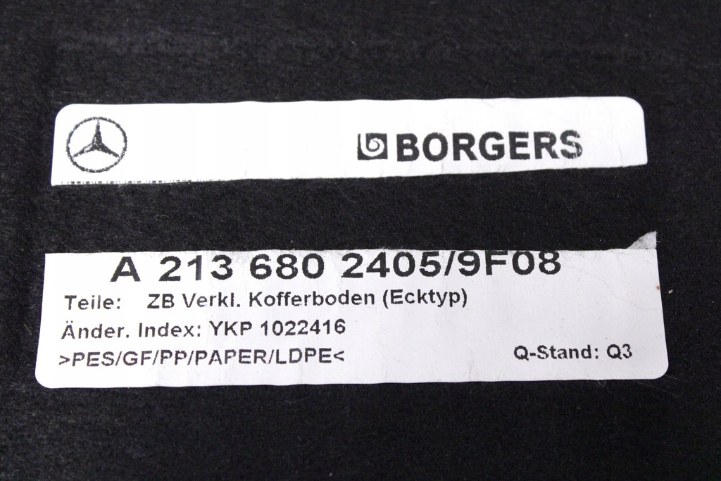 фото №7, Mercedes 213 w213 обшивка пол коврик багажника a2136802405