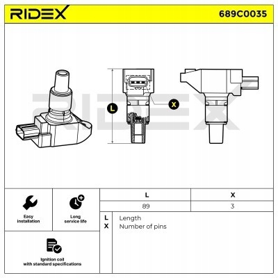Катушка зажигания ridex 689c0035 Оригинал