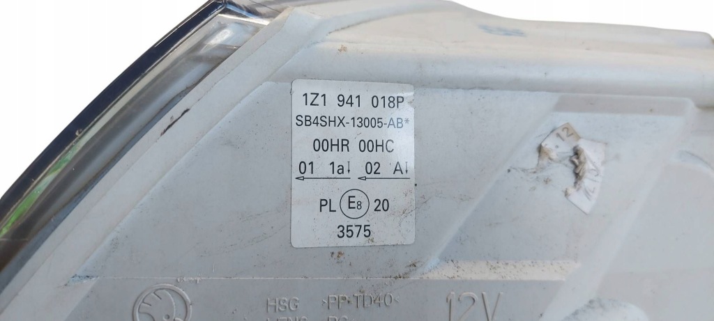 фото №9, Skoda octavia ii лампа правая передняя перед eu 1z1941018p