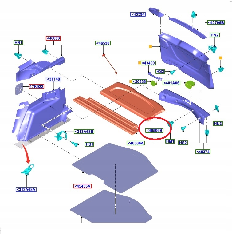 фото №7, Полка задняя багажника grand c-max 15-19 _ 2032311 _ am51-r46506-ah35b8