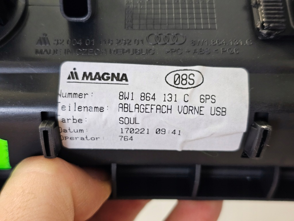 фото №5, Запуск стоп защита полка консоли панели audi a5 b9 разъём вход usb