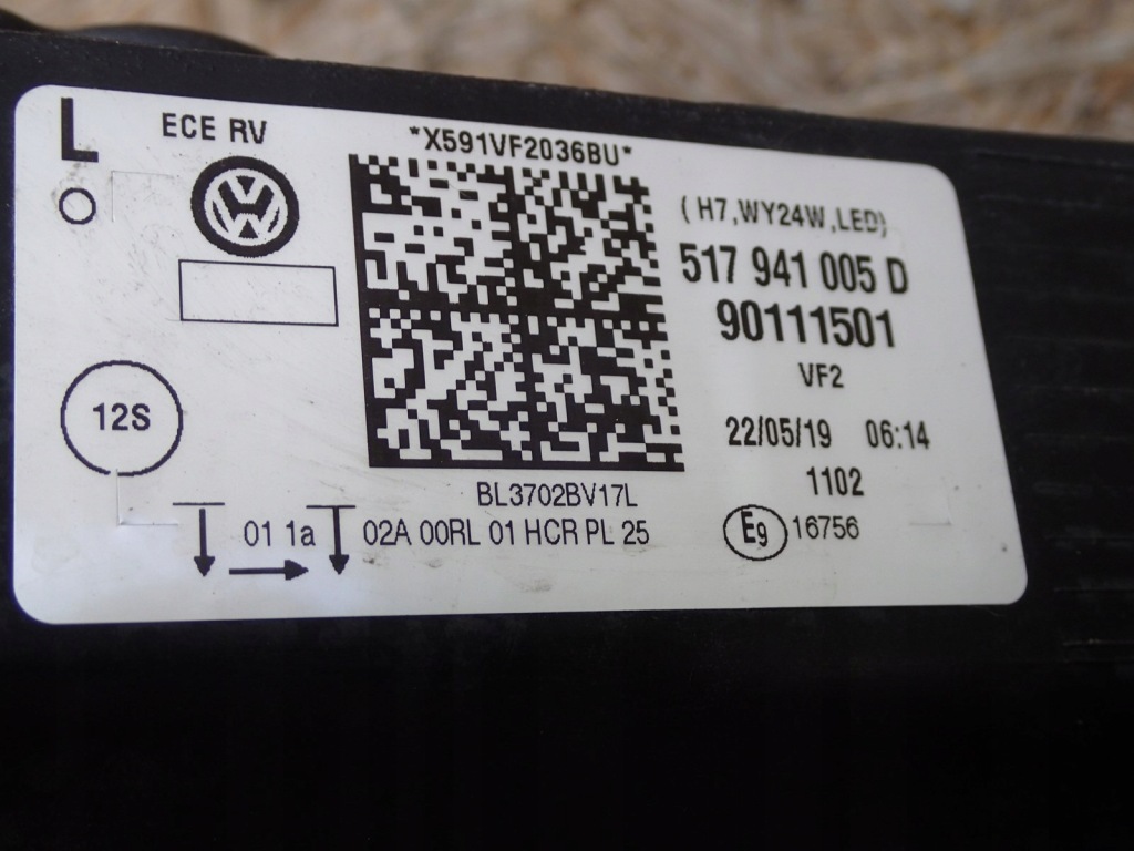 фото №5, Лампа левая левый led vw golf sportsvan lift 2017-