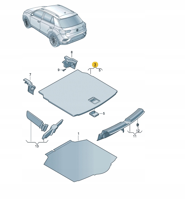 фото №2, Обшивка багажника vw t-roc aso