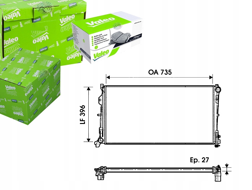 фото №1, Valeo радиатор chrysler voyager 2,8crd 04-