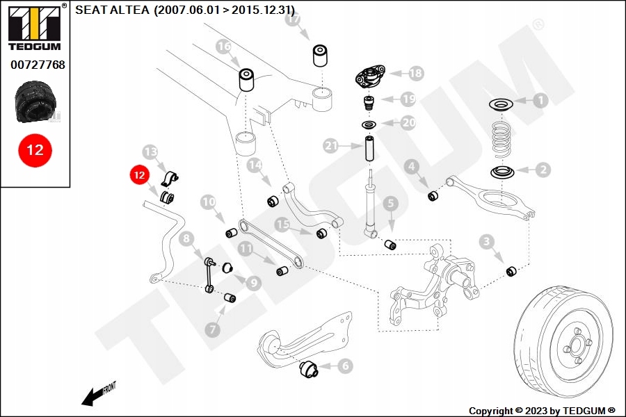 фото №11, Tedgum 00727768 подвеска, стабилизатор