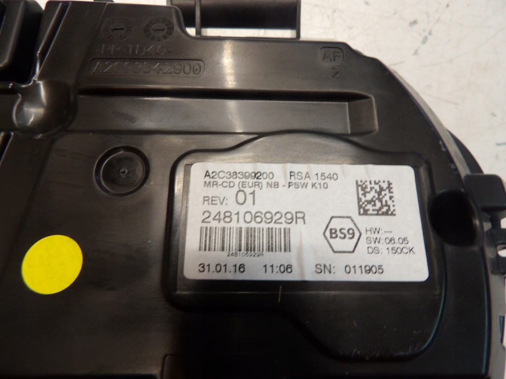 фото №2, Счетчик renault talisman 248106929r