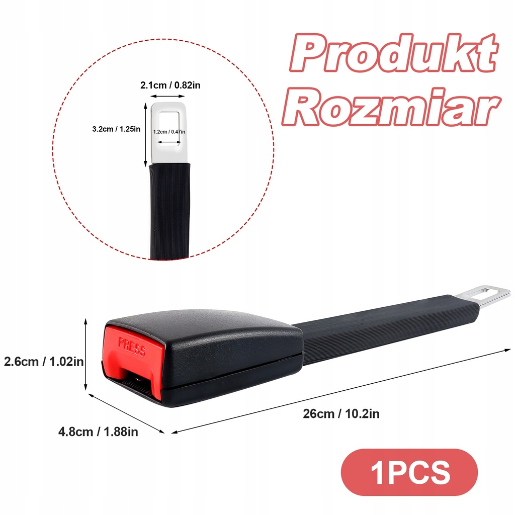 фото №2, Przedłużacz поперечина безпеки універсальний ремінь 26cm