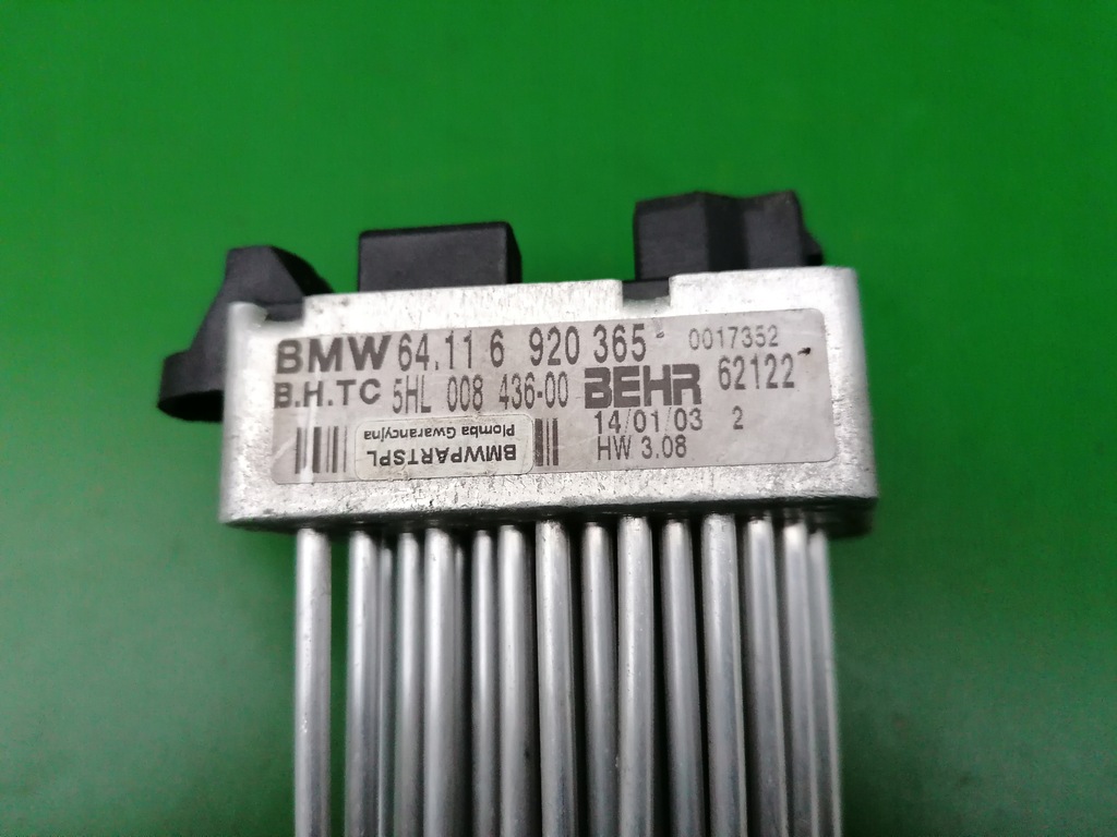 фото №8, Jeż резистор вентилятор bmw e46 e39 europa