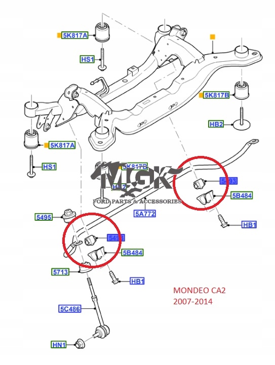 фото №5, Втулка тяга стабілізатора перед mondeo 2000-2007