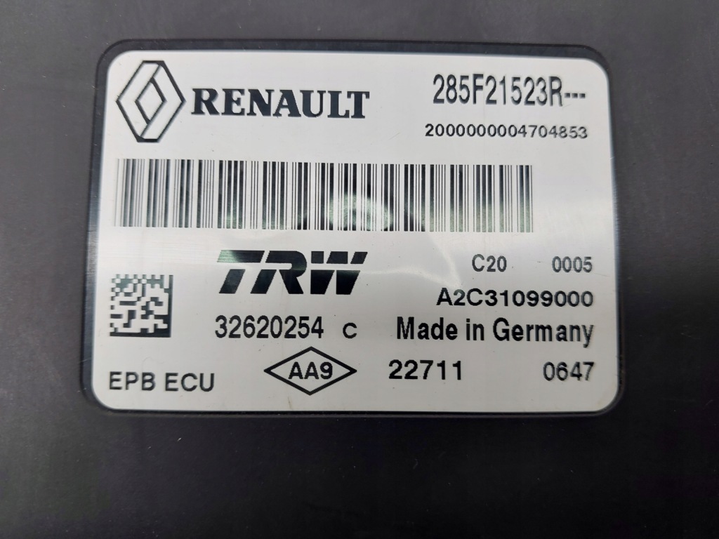 Модуль гальма ручного 285f21523r renault grand scenic iii Оригінал