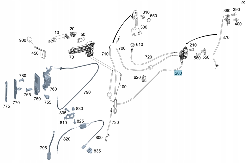 фото №3, Замок дверь сдвижные правое mercedes sprinter 907 910