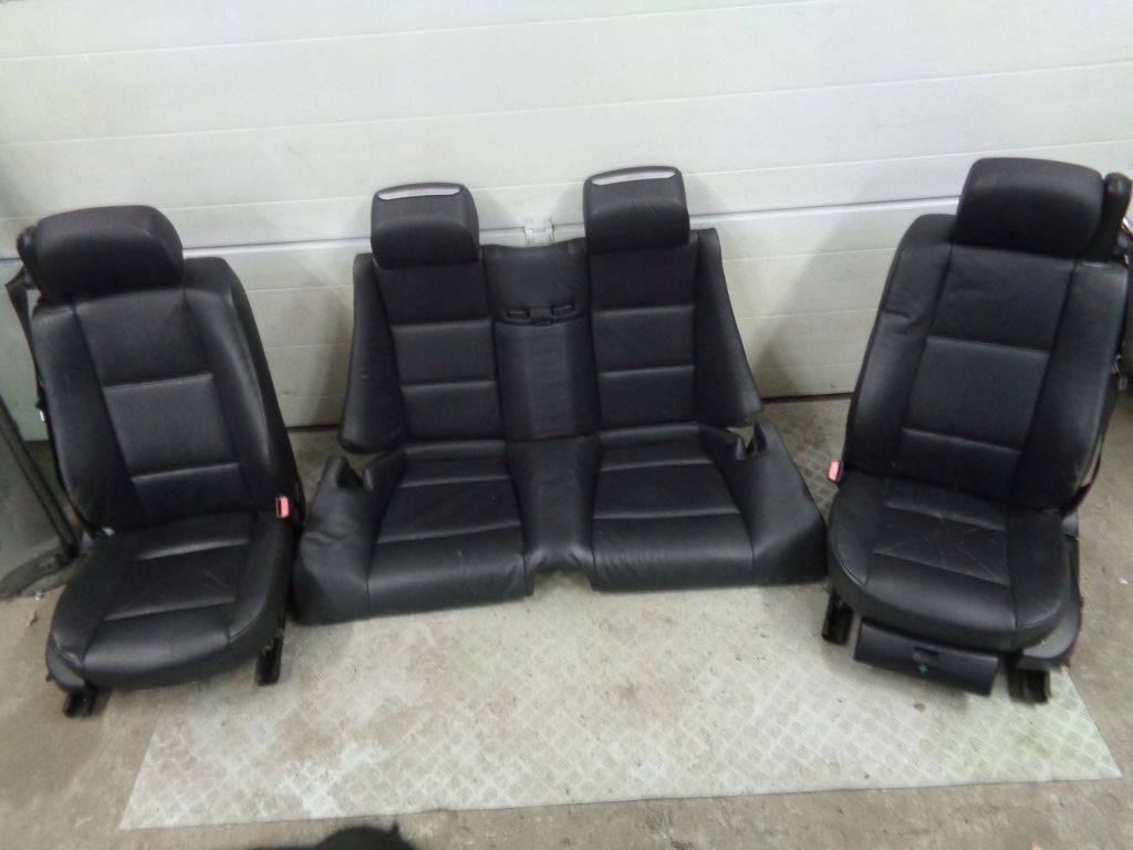 фото №1, Bmw e46 cabrio 2.0cd сидіння перед заднє сидіння задня шкіра czarna