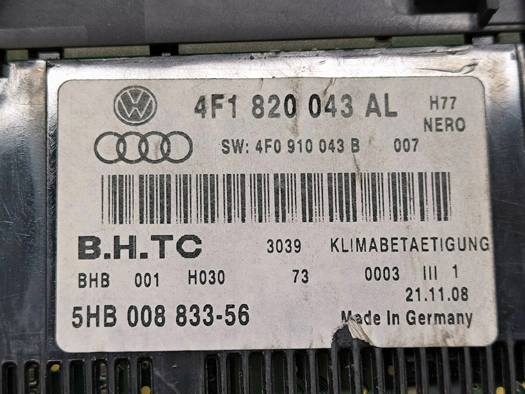 фото №9, Audi a6 s6 c6 4f 2009 панель кондиционера