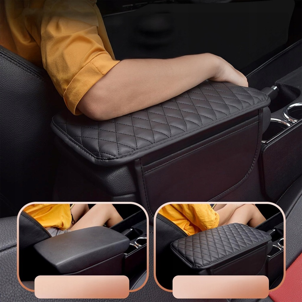 фото №6, Універсальна підкладка na підлокітник автомобільний з kieszeniami еко-шкіра